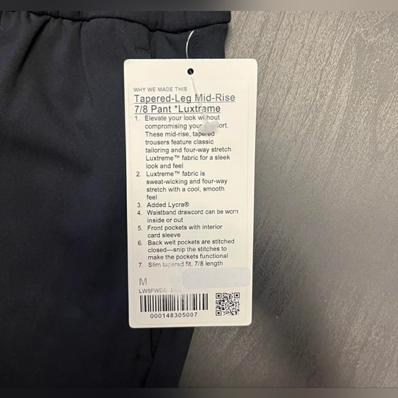 NWT Lululemon Tapered-Leg Mid-Rise Pant- Medium - Picture 3 of 6